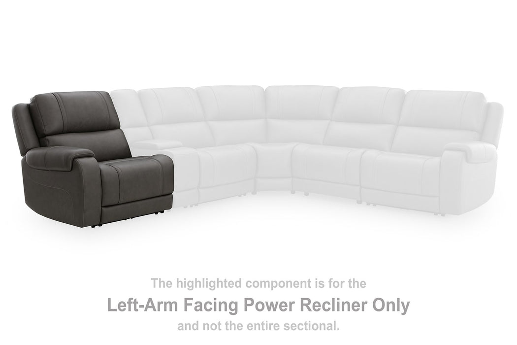 5Z - Pittson Power Reclining Sectional Loveseat - Visions in Furniture (La Mirada, CA)