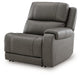 5Z - Pittson Power Reclining Sectional Loveseat with Console - Visions in Furniture (La Mirada, CA)