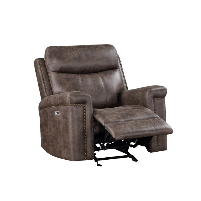 Quade Glider Recliner W/Pwr Fr-Mocha