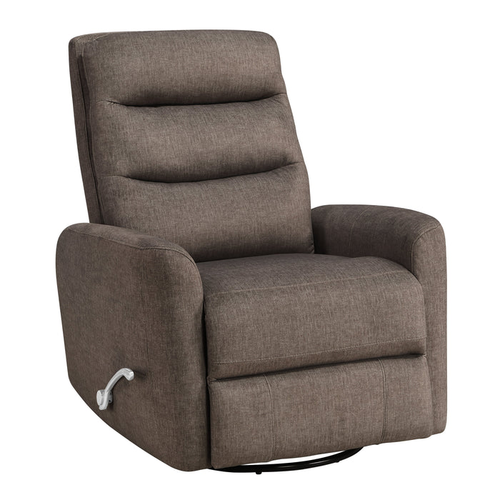 Takami Swivel Recliner-Chocolate Poly