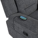 Redondo Glider Recliner W/Heat And Massage-Dk Gray