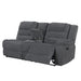 Redondo Raf Console Loveseat W/1 Recliner-Dk Gray