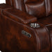 Chester Reclining Console Loveseat W/Pwr Hr & Fr-Brown