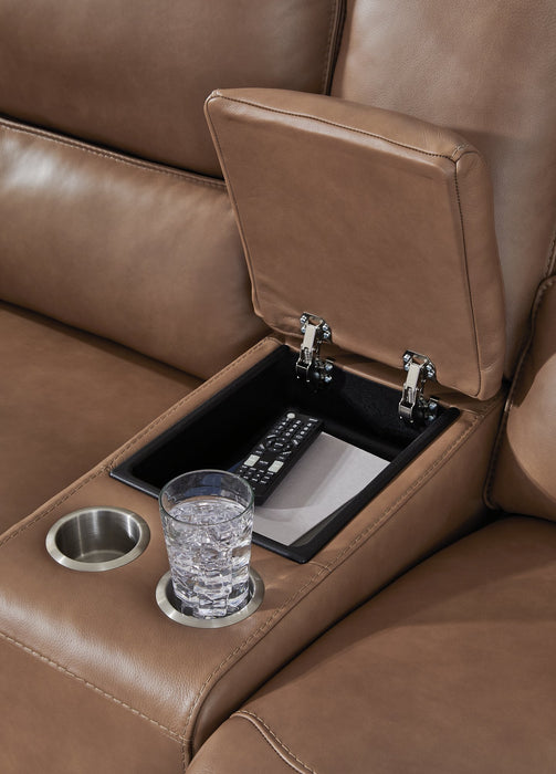 DeepWakes Power Reclining Loveseat with Console - Visions in Furniture (La Mirada, CA)