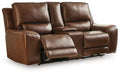 DeepWakes Power Reclining Loveseat with Console - Visions in Furniture (La Mirada, CA)