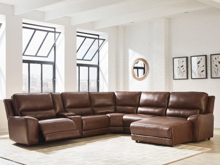 DeepWakes Power Reclining Sectional with Chaise - Visions in Furniture (La Mirada, CA)