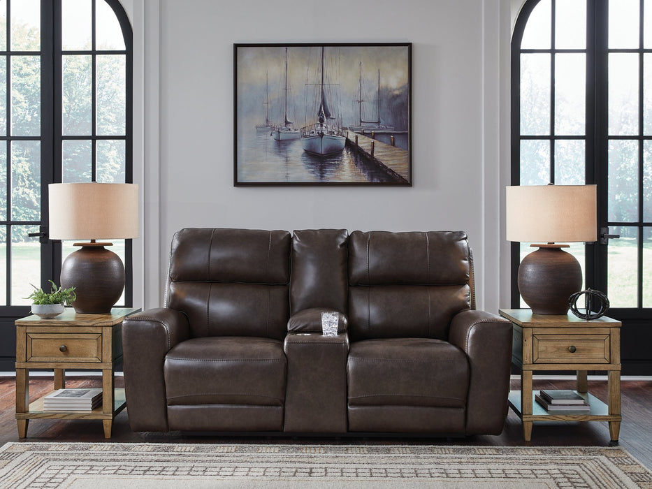 Crossplex Power Reclining Loveseat with Console - Visions in Furniture (La Mirada, CA)
