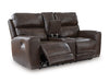Crossplex Power Reclining Loveseat with Console - Visions in Furniture (La Mirada, CA)