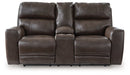 Crossplex Power Reclining Loveseat with Console - Visions in Furniture (La Mirada, CA)