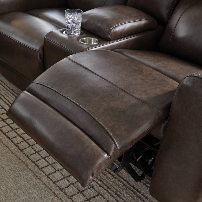 Crossplex Power Reclining Loveseat with Console - Visions in Furniture (La Mirada, CA)