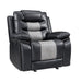 Nikko Glider Recliner W/Pwr Fr-Black/Gray