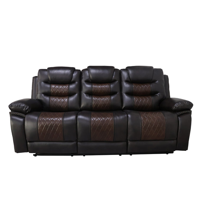 Nikko Sofa W/Pwr Fr-Brown