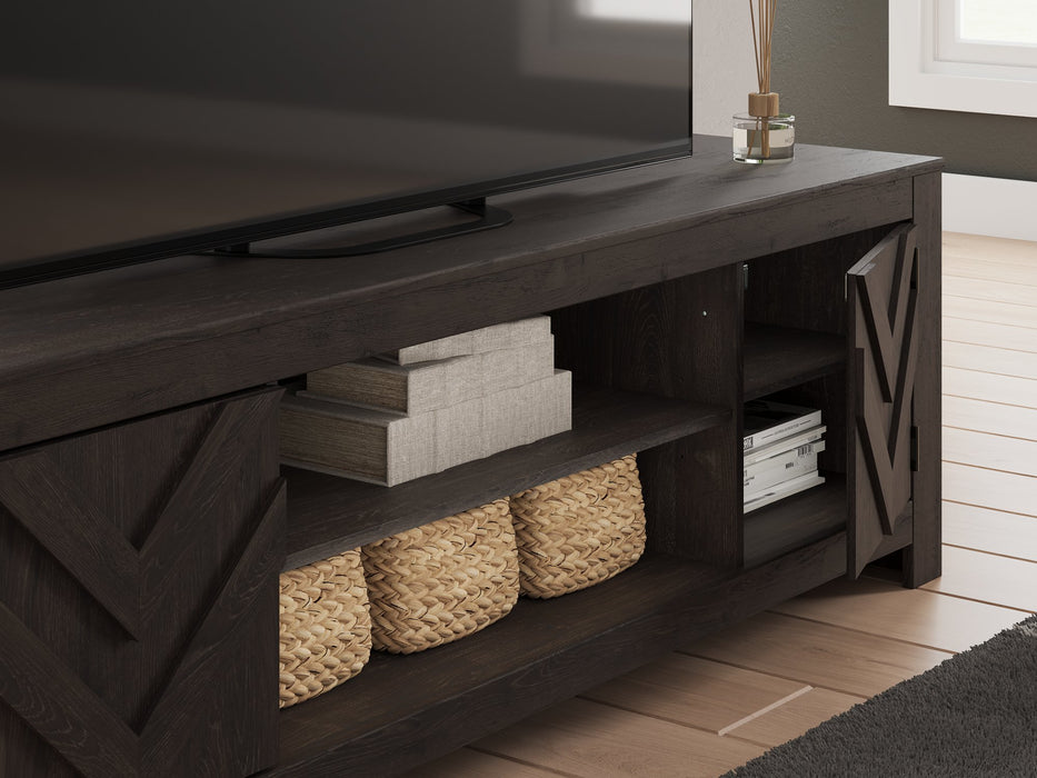 Cayboni 71" TV Stand with Electric Fireplace - Visions in Furniture (La Mirada, CA)