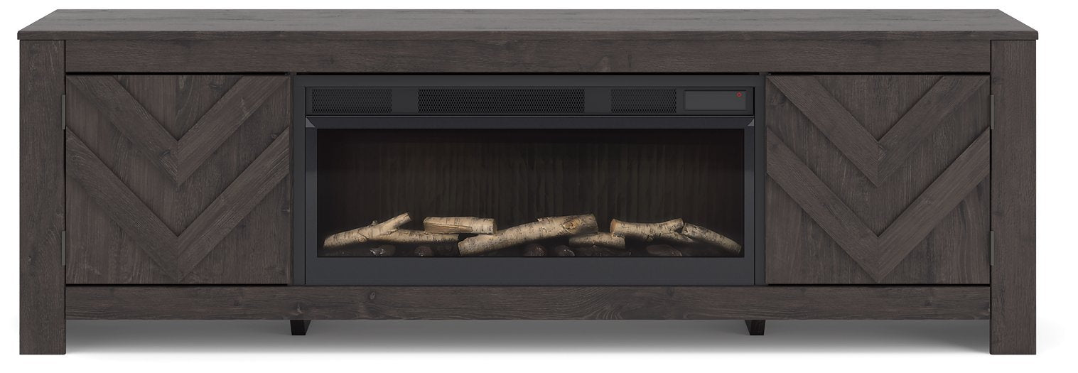 Cayboni 71" TV Stand with Electric Fireplace - Visions in Furniture (La Mirada, CA)