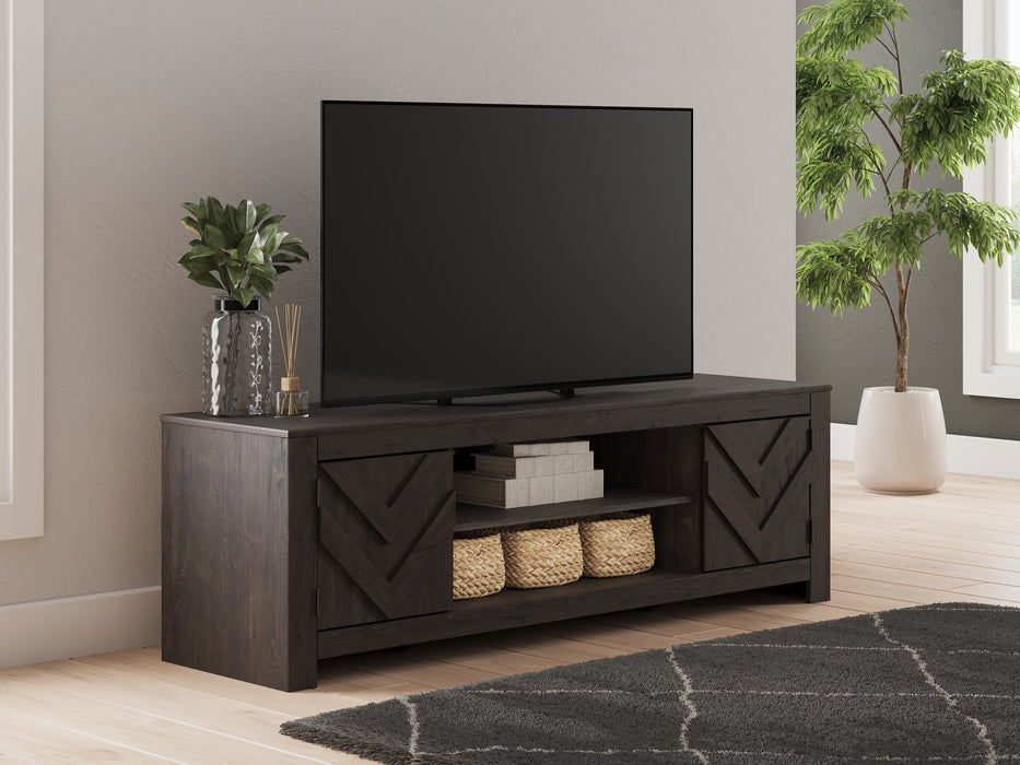 Cayboni 71" TV Stand with Electric Fireplace - Visions in Furniture (La Mirada, CA)