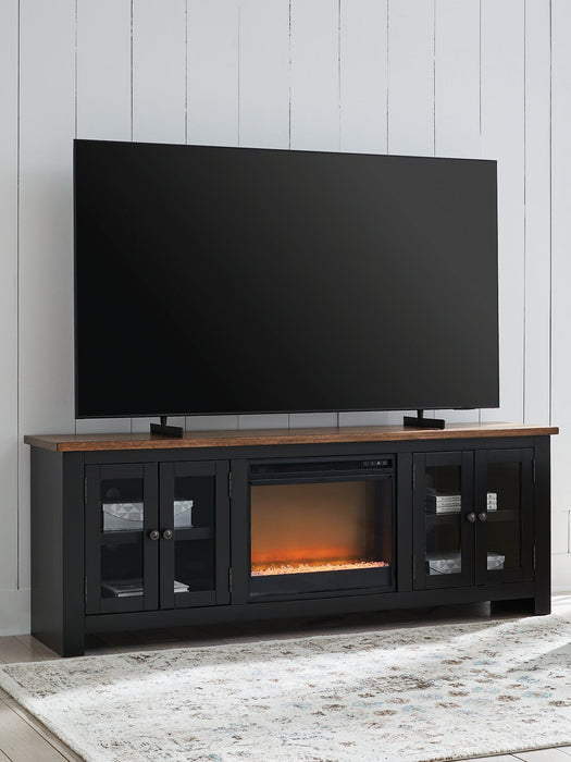 Wildenauer 76" TV Stand with Electric Fireplace - Visions in Furniture (La Mirada, CA)