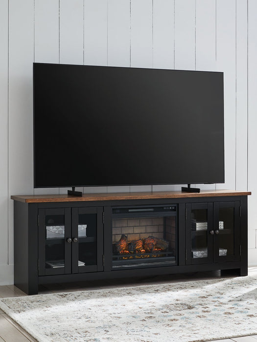 Wildenauer 76" TV Stand with Electric Fireplace - Visions in Furniture (La Mirada, CA)