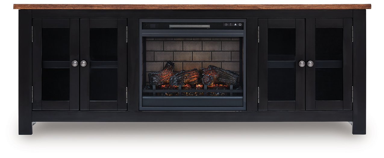 Wildenauer 76" TV Stand with Electric Fireplace - Visions in Furniture (La Mirada, CA)