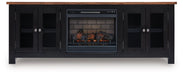 Wildenauer 76" TV Stand with Electric Fireplace - Visions in Furniture (La Mirada, CA)