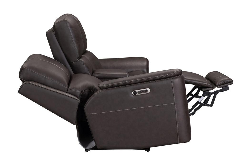 Parker Living Easton - Steamboat Brown Zero Gravity Power Reclining Tilt Console Loveseat P3
