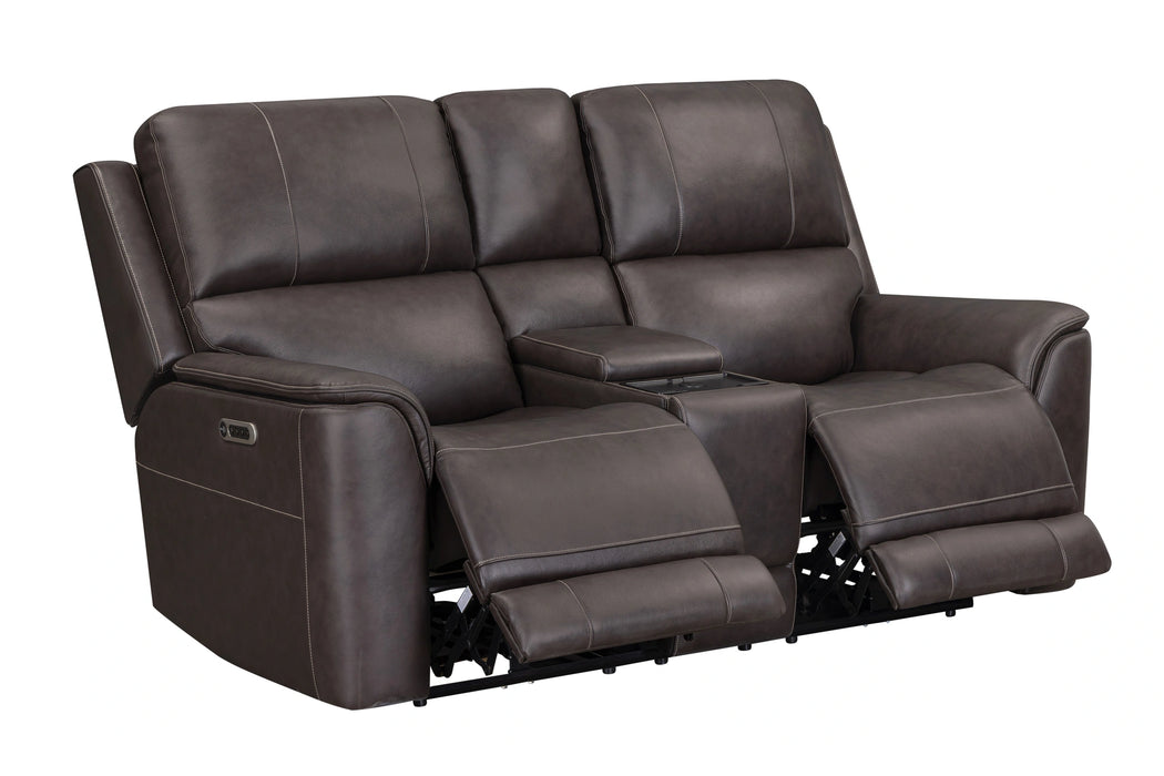 Parker Living Easton - Steamboat Brown Zero Gravity Power Reclining Tilt Console Loveseat P3