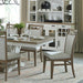 Parker House Americana Modern Dining Extendable Trestle Table with 8 Upholstered Chairs