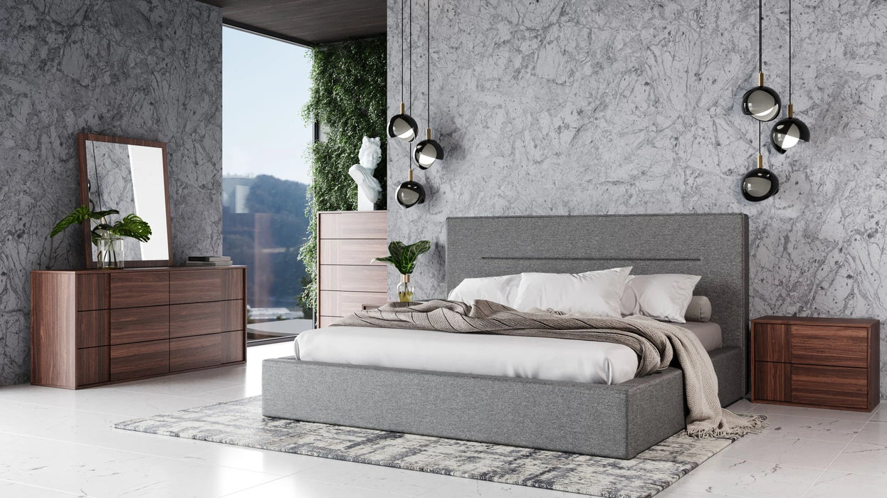 Juliana - Italian Modern Grey Upholstered Bed
