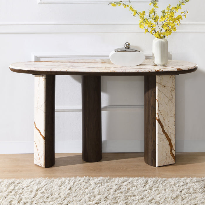 Console Table W/Marble Top