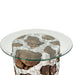 AICO Furniture Discoveries Wood Crafted End Cocktail Table with Silver Accents - Visions in Furniture (La Mirada, CA)