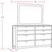 Parker House Escape - Bedroom 8 Drawer Dresser and Mirror