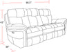 Parker Living Mason - Charcoal Power Reclining Sofa Loveseat and Recliner