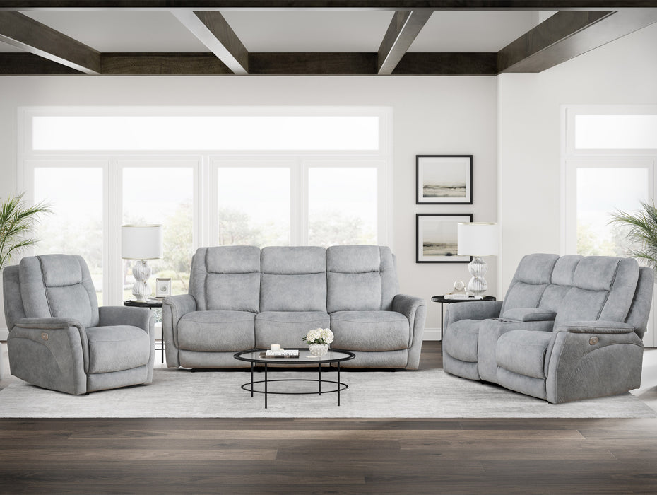Parker Living Linus - Hudson Grey Power Reclining Sofa Loveseat and Recliner