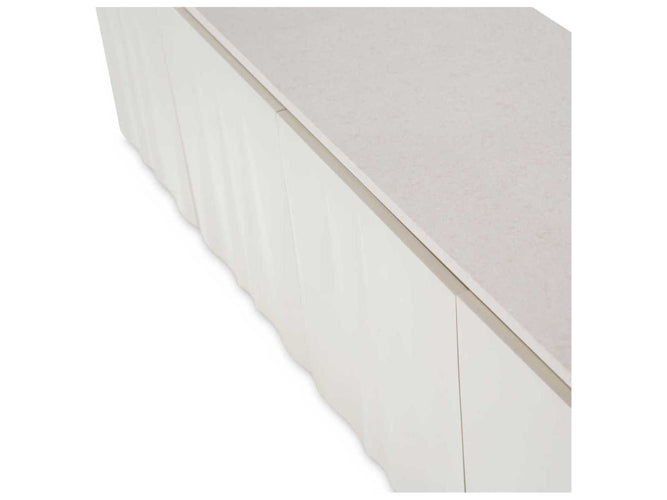AICO Furniture London Place Media Cabinet in Creamy Pearl - Visions in Furniture (La Mirada, CA)