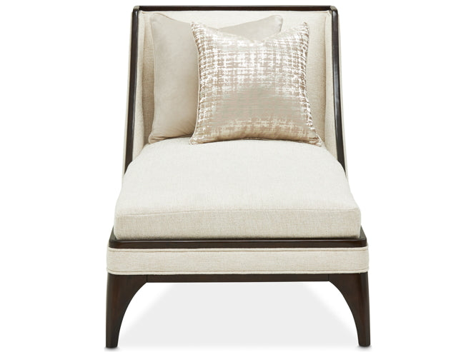 AICO Paris Chic Armless Chaise Cremini in Espresso - Visions in Furniture (La Mirada, CA)