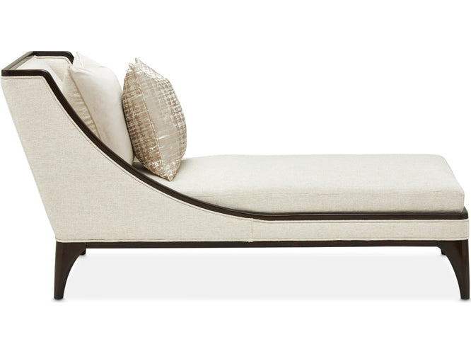 AICO Paris Chic Armless Chaise Cremini in Espresso - Visions in Furniture (La Mirada, CA)