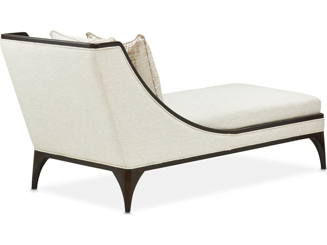 AICO Paris Chic Armless Chaise Cremini in Espresso - Visions in Furniture (La Mirada, CA)