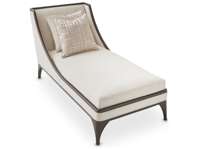 AICO Paris Chic Armless Chaise Cremini in Espresso - Visions in Furniture (La Mirada, CA)