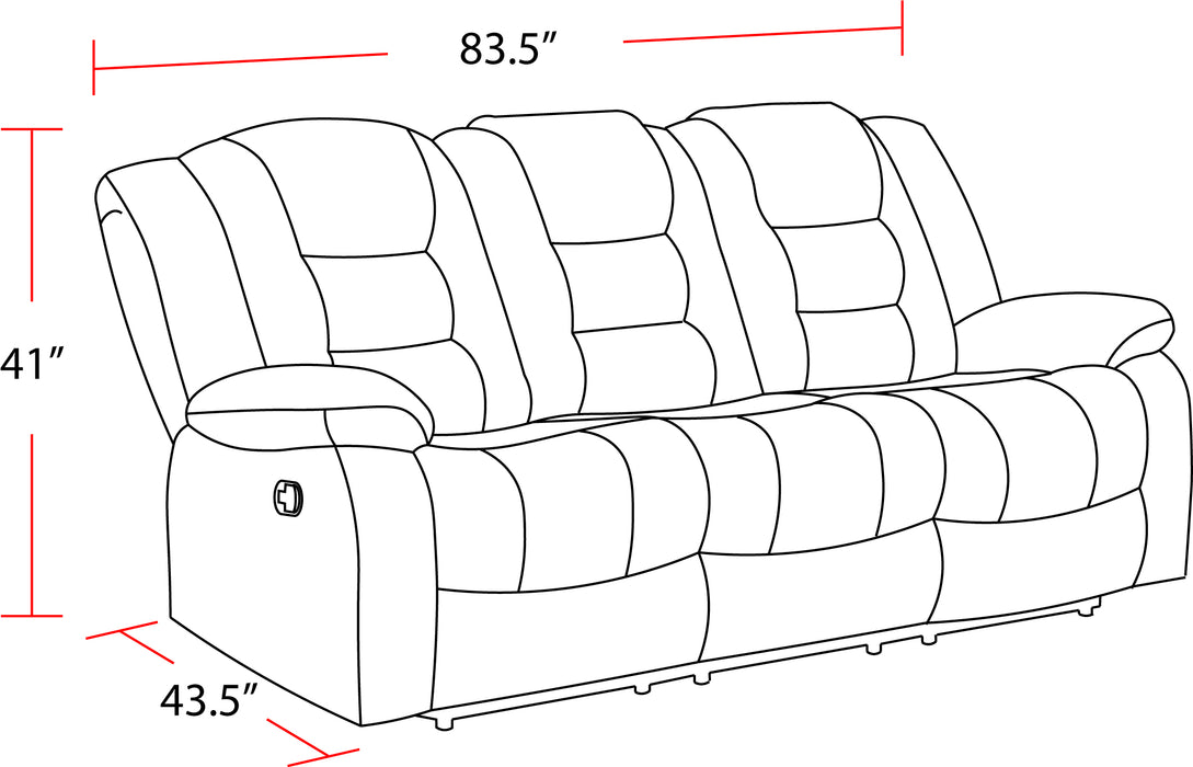 Parker Living Bolton - Misty Storm Manual Reclining Sofa
