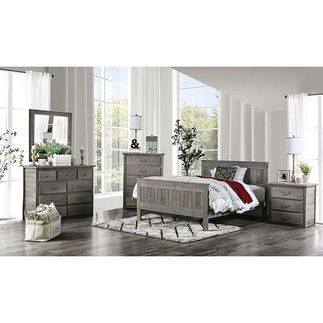 Rockwall Bed Grey & White - Visions in Furniture (La Mirada, CA)
