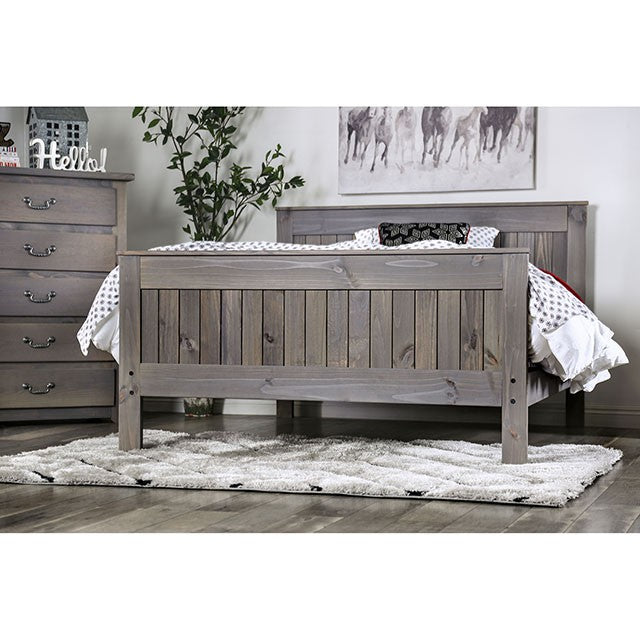 Rockwall Bed Grey & White - Visions in Furniture (La Mirada, CA)