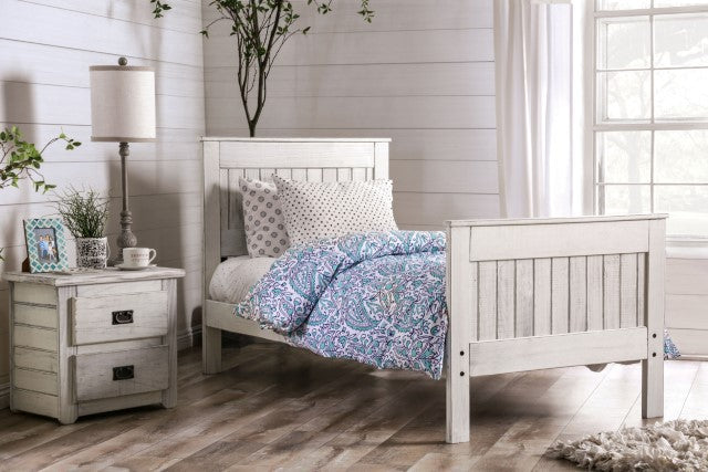 Rockwall Bed Grey & White - Visions in Furniture (La Mirada, CA)