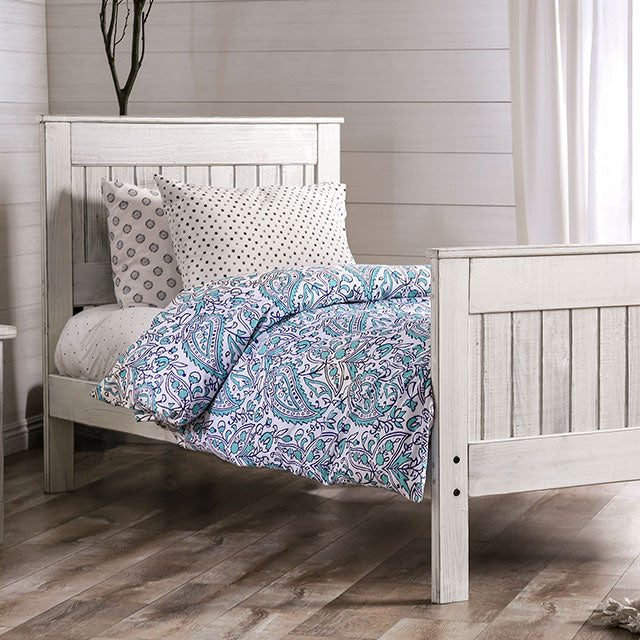 Rockwall Bed Grey & White - Visions in Furniture (La Mirada, CA)