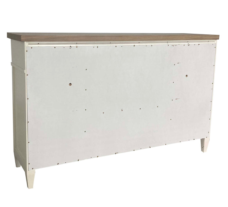 Parker House Americana Modern Bedroom Queen Shelter Bed 2 Nightstands and Dresser with Mirror