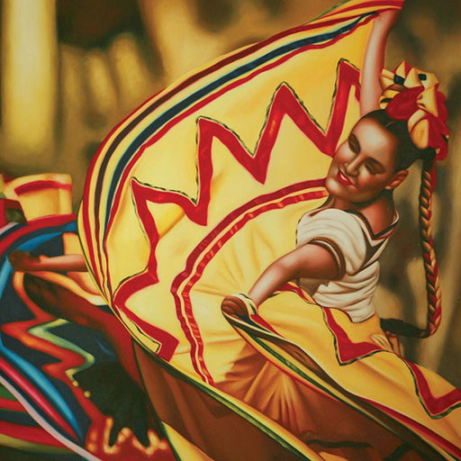 Danza Folklorica Printed Canvas Painting - Visions in Furniture (La Mirada, CA)
