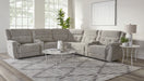 Parker Living Richland - Bristol Grey 7 Piece Modular Power Reclining Sectional with Power Adjustable Headrests