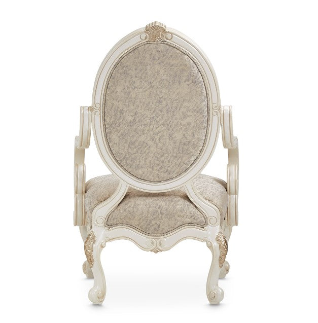 AICO Lavelle Oval Back Wood Chair Mystic in Classic Pearl - Visions in Furniture (La Mirada, CA)