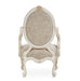 AICO Lavelle Oval Back Wood Chair Mystic in Classic Pearl - Visions in Furniture (La Mirada, CA)