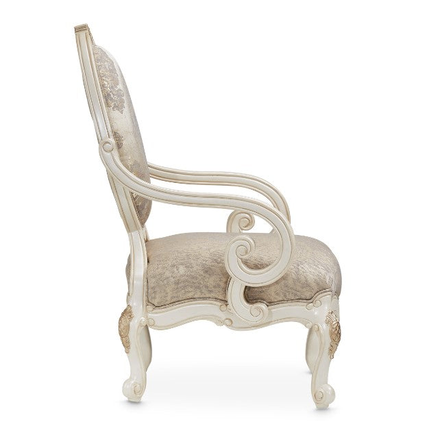 AICO Lavelle Oval Back Wood Chair Mystic in Classic Pearl - Visions in Furniture (La Mirada, CA)
