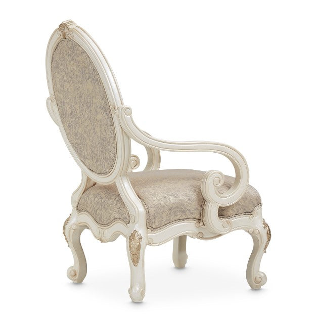 AICO Lavelle Oval Back Wood Chair Mystic in Classic Pearl - Visions in Furniture (La Mirada, CA)