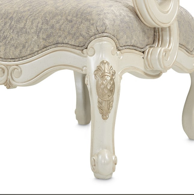 AICO Lavelle Oval Back Wood Chair Mystic in Classic Pearl - Visions in Furniture (La Mirada, CA)